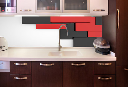 3D decor Black Red White - Fototapeta 24890